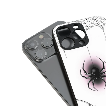 Webbed Wonder stylish phone case for iphone 16 pro max | glossy glass and slim fit