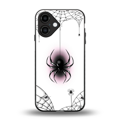Webbed Wonder back phone cover | glass case for iphone 16