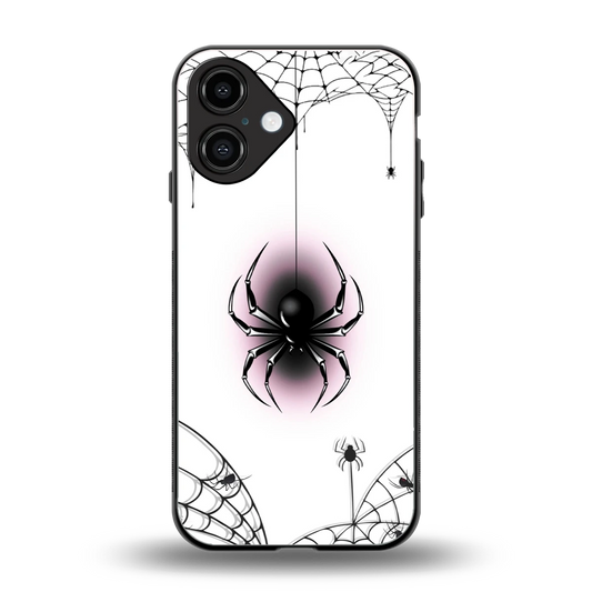 Webbed Wonder back phone cover | glass case for iphone 16