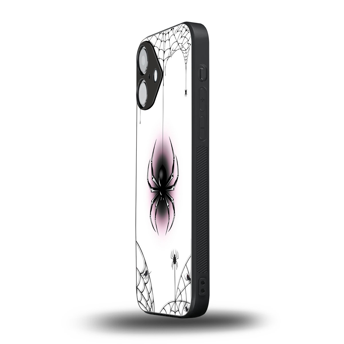 Webbed Wonder iPhone 16 mobile cover | shockproof glass phone case