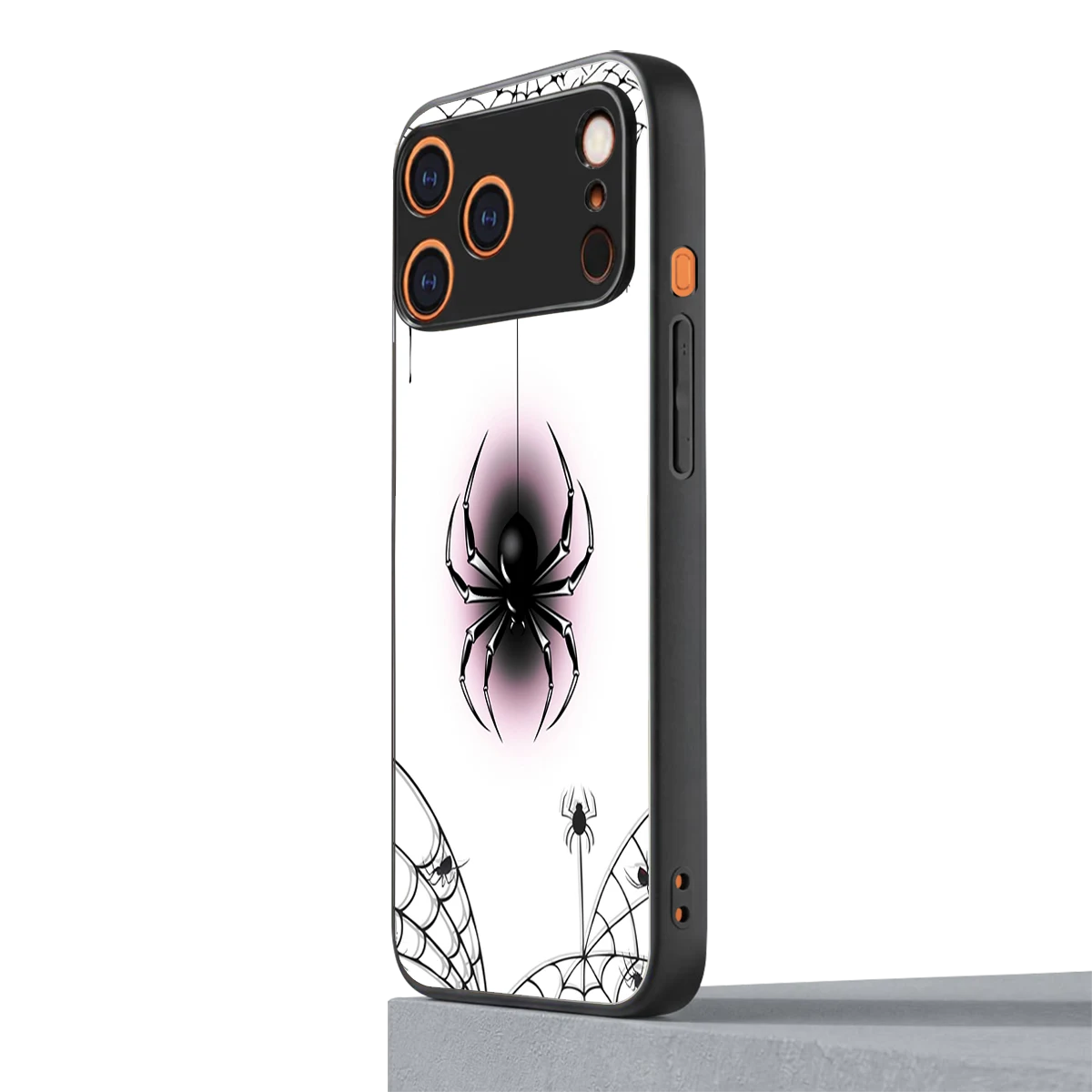 Webbed Wonder iphone 17 pro mobile cover | shockproof glass phone case