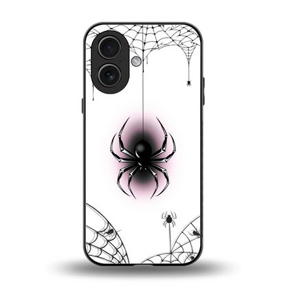 Webbed Wonder back phone cover | glass case for iphone 17