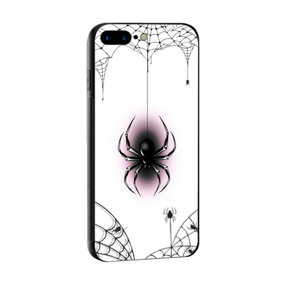 Webbed Wonder sleek iphone 8 plus cover with tempered glass back and TPU edges