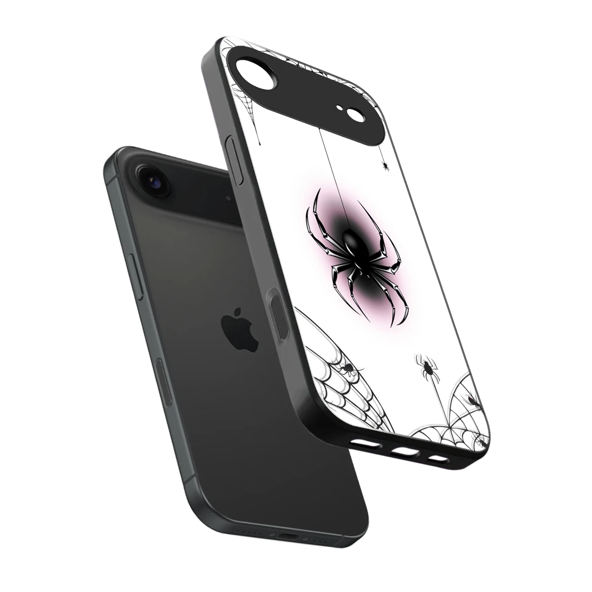 Webbed Wonder sleek iphone air cover with tempered glass back and TPU edges