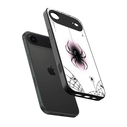 Webbed Wonder sleek iphone air cover with tempered glass back and TPU edges