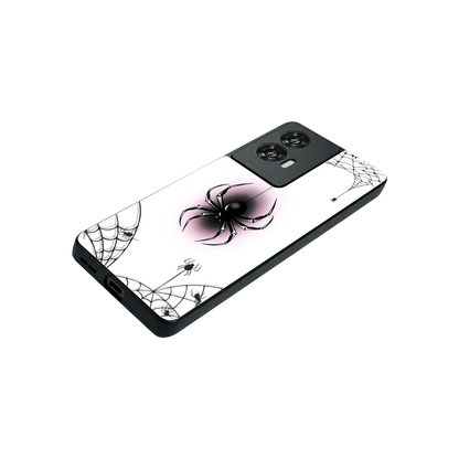 Webbed Wonder stylish phone case for motorola edge 50 fusion | glossy glass and slim fit