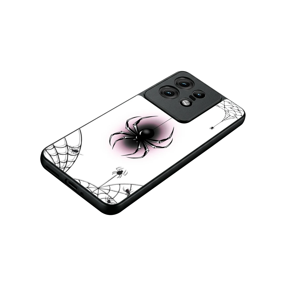 Webbed Wonder stylish phone case for motorola edge 50 pro | glossy glass and slim fit
