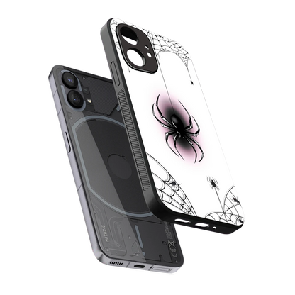 Webbed Wonder sleek nothing phone 1 cover with tempered glass back and TPU edges