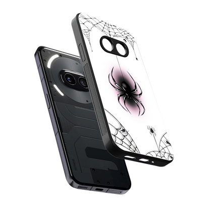 Webbed Wonder sleek nothing phone 2a cover with tempered glass back and TPU edges