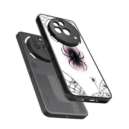 Webbed Wonder sleek nothing phone 3a pro cover with tempered glass back and TPU edges