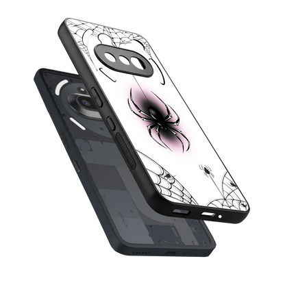 Webbed Wonder sleek nothing phone 3a cover with tempered glass back and TPU edges