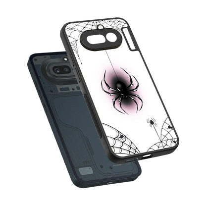 Webbed Wonder sleek nothing phone 4a cover with tempered glass back and TPU edges