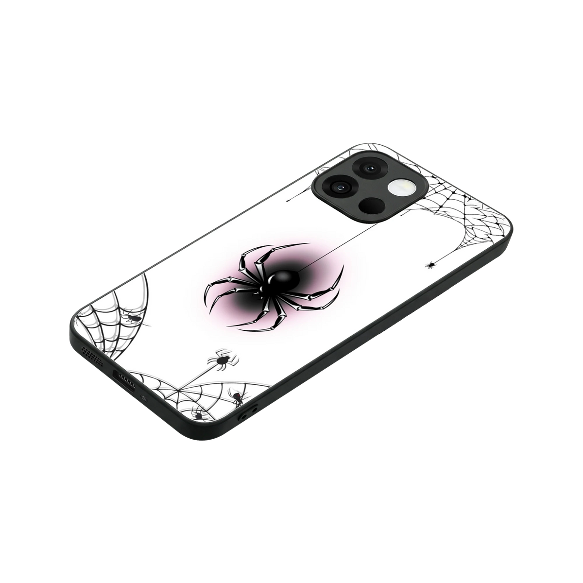 Webbed Wonder stylish phone case for oneplus 13s | glossy glass and slim fit