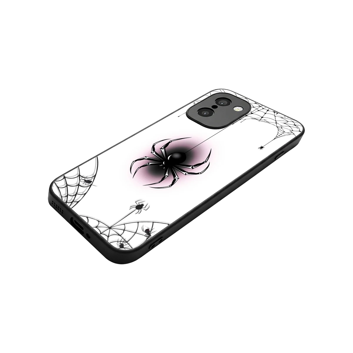 Webbed Wonder stylish phone case for oneplus 15r | glossy glass and slim fit