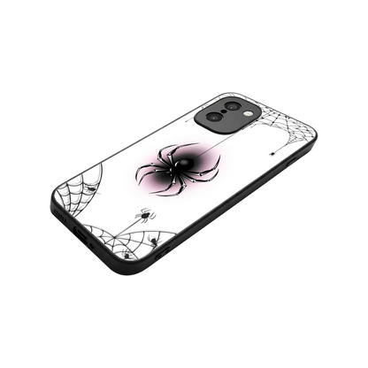 Webbed Wonder stylish phone case for oneplus 15r | glossy glass and slim fit