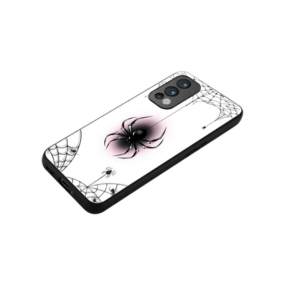 Webbed Wonder stylish phone case for oneplus nord 2 | glossy glass and slim fit