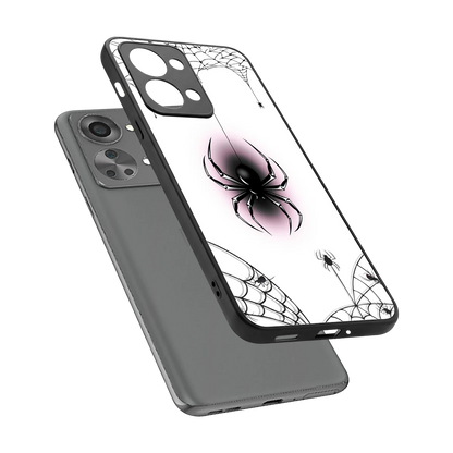 Webbed Wonder sleek oneplus nord 2t cover with tempered glass back and TPU edges