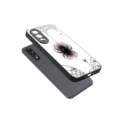Webbed Wonder sleek oneplus nord 5 cover with tempered glass back and TPU edges