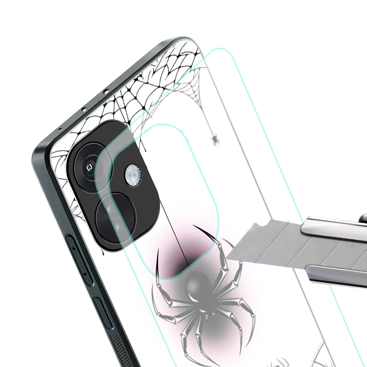 Webbed Wonder stylish phone case for oneplus nord ce 3 | glossy glass and slim fit