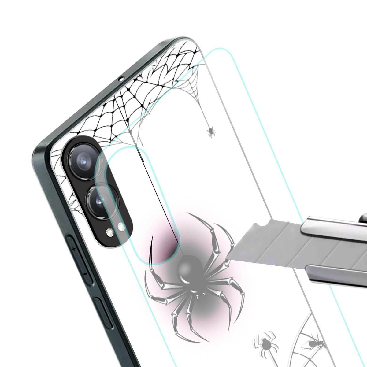 Webbed Wonder stylish phone case for oneplus nord ce 4 lite | glossy glass and slim fit