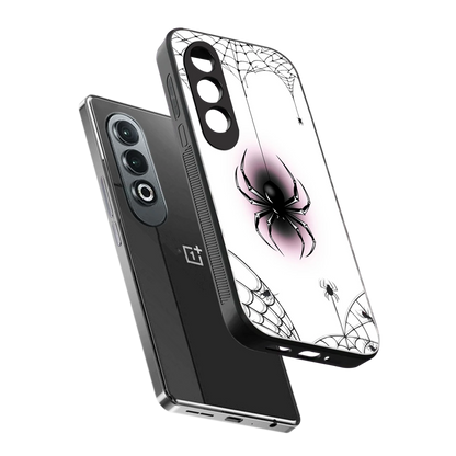 Webbed Wonder sleek oneplus nord ce 4 cover with tempered glass back and TPU edges