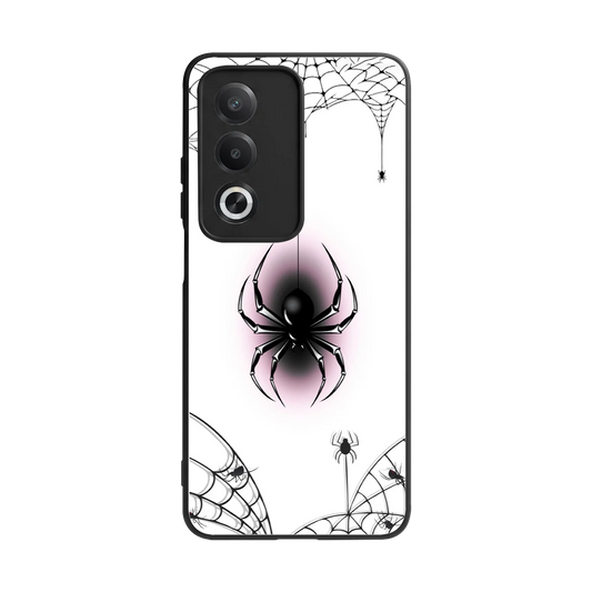 Webbed Wonder back phone cover | glass case for oppo a3 pro