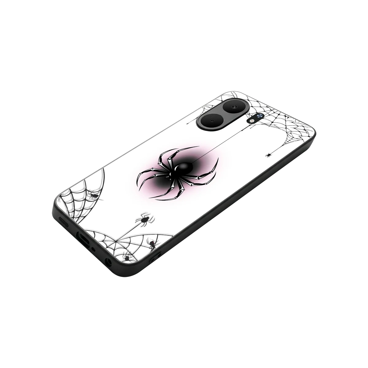 Webbed Wonder stylish phone case for oppo a5x 5g | glossy glass and slim fit