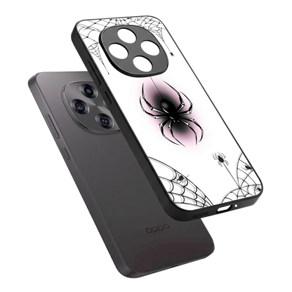 Webbed Wonder sleek oppo f31 pro 5g cover with tempered glass back and TPU edges