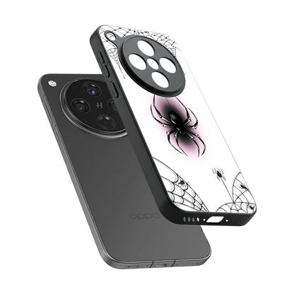 Webbed Wonder sleek oppo find x8 cover with tempered glass back and TPU edges