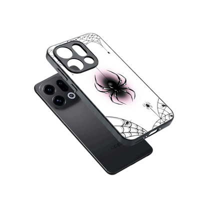 Webbed Wonder sleek oppo find x9 cover with tempered glass back and TPU edges