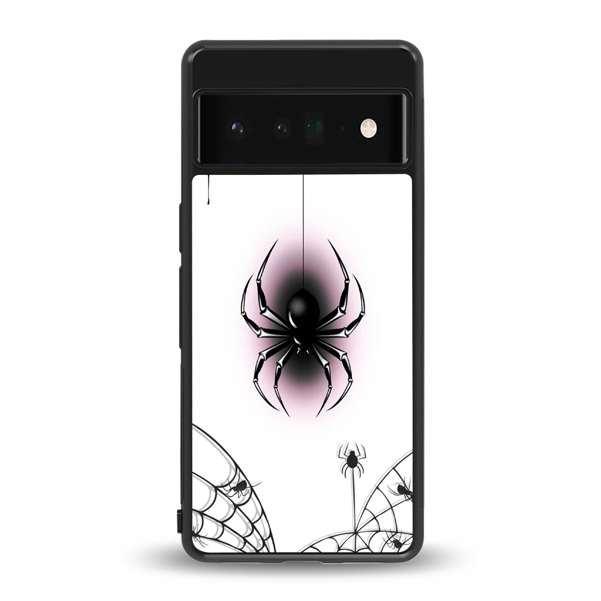 Webbed Wonder back phone cover | glass case for google pixel 6 pro
