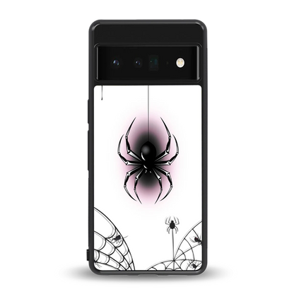 Webbed Wonder back phone cover | glass case for google pixel 6 pro