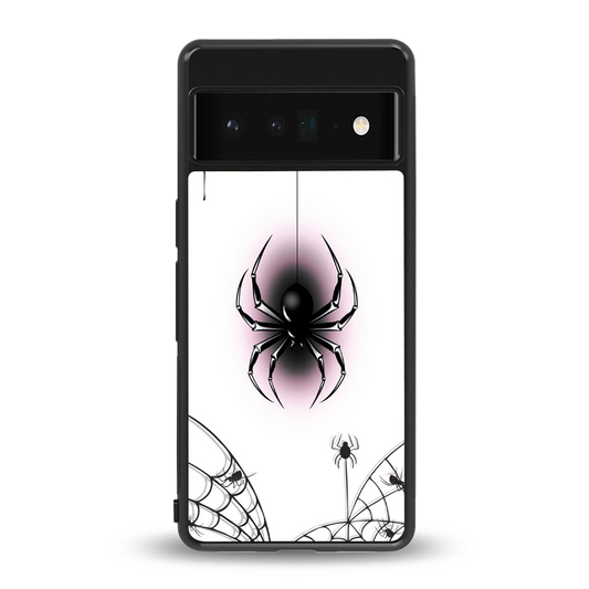 Webbed Wonder back phone cover | glass case for google pixel 6 pro