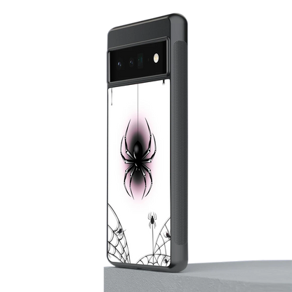 Webbed Wonder stylish phone case for google pixel 6 pro | glossy glass and slim fit