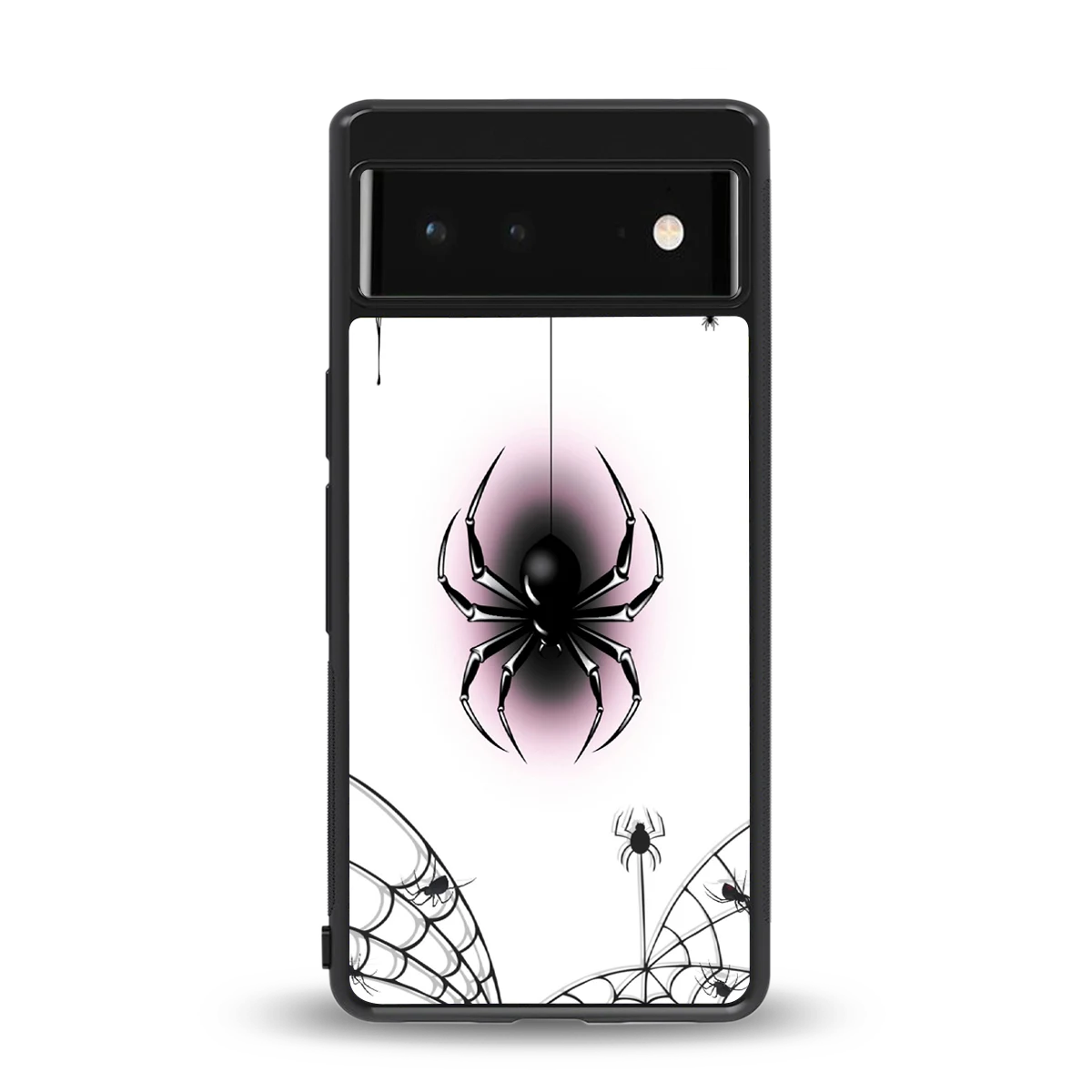 Webbed Wonder back phone cover | glass case for google pixel 6a