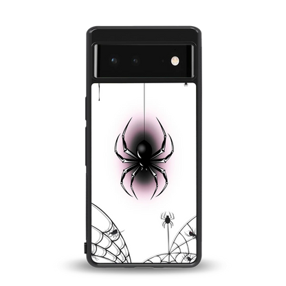 Webbed Wonder back phone cover | glass case for google pixel 6a