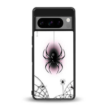 Webbed Wonder back phone cover | glass case for google pixel 8 pro