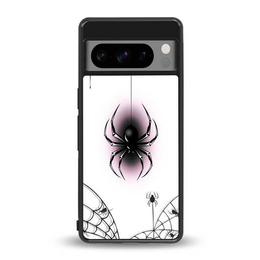Webbed Wonder back phone cover | glass case for google pixel 8 pro