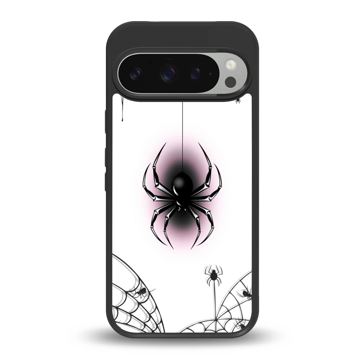Webbed Wonder back phone cover | glass case for google pixel 9 pro