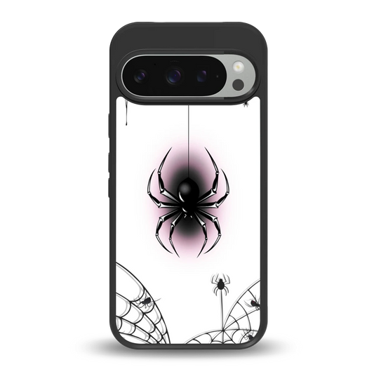 Webbed Wonder back phone cover | glass case for google pixel 9 pro
