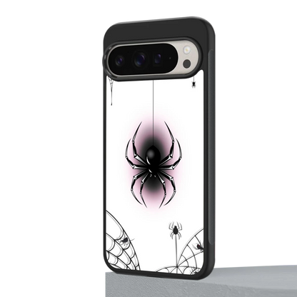Webbed Wonder google pixel 9 pro mobile cover | shockproof glass phone case