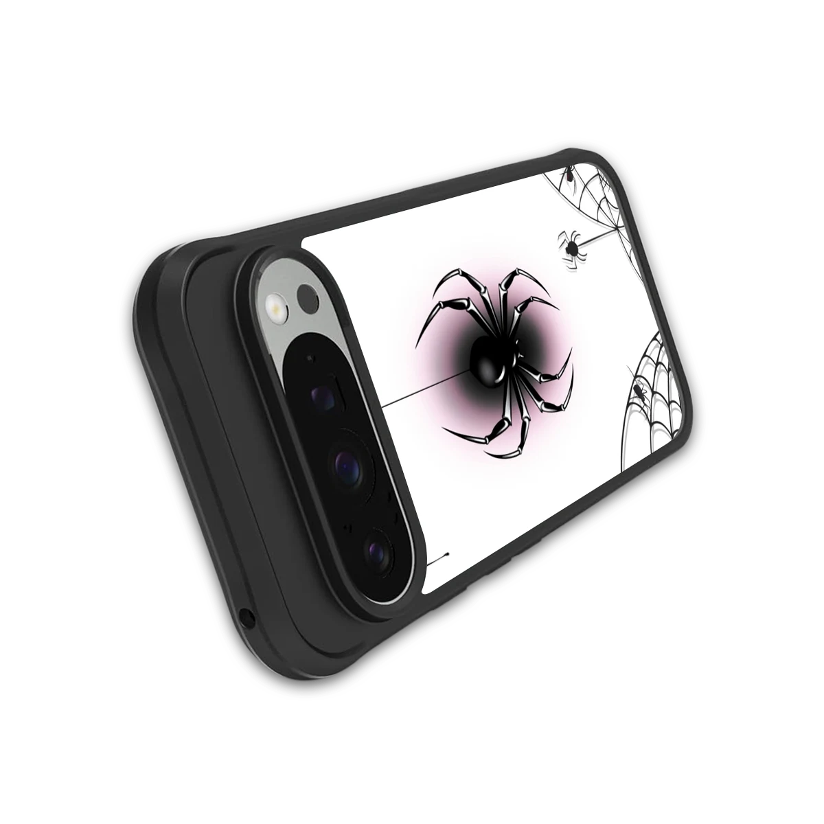 Webbed Wonder stylish phone case for google pixel 9 pro | glossy glass and slim fit