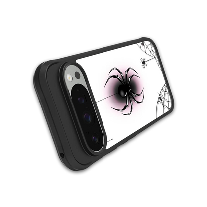 Webbed Wonder stylish phone case for google pixel 9 pro | glossy glass and slim fit
