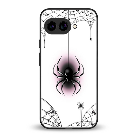 Webbed Wonder back phone cover | glass case for google pixel 9a