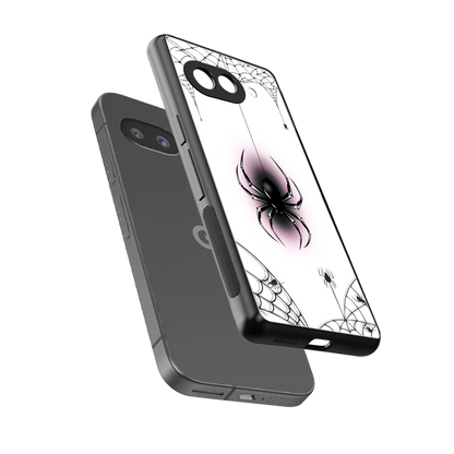 Webbed Wonder sleek google pixel 10a cover with tempered glass back and TPU edges