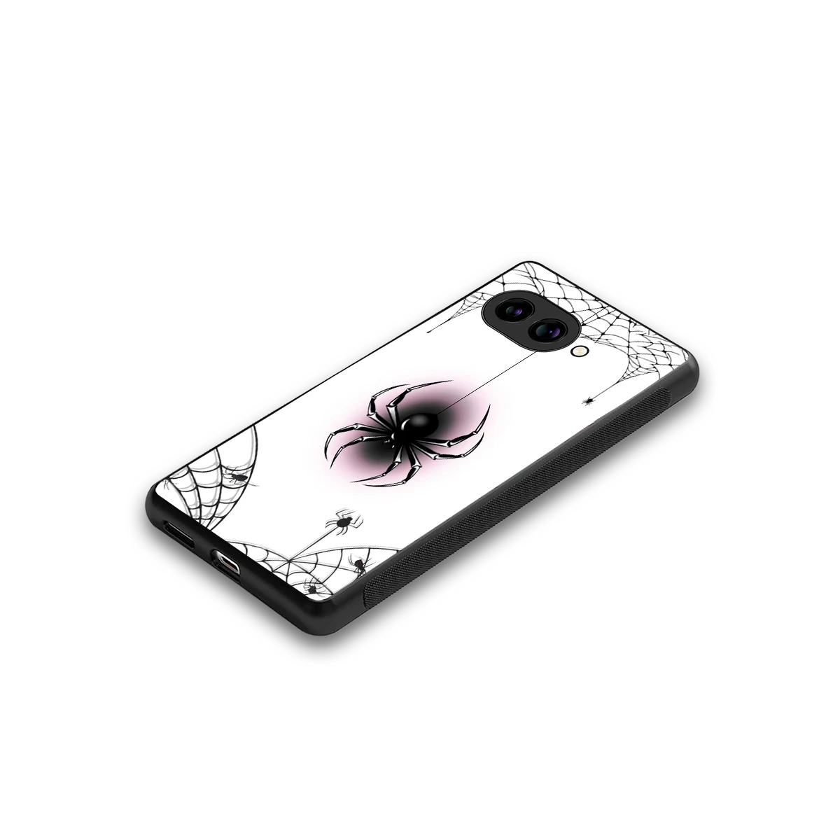 Webbed Wonder stylish phone case for google pixel 10a | glossy glass and slim fit