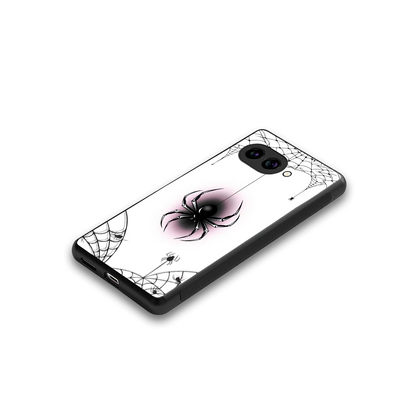 Webbed Wonder stylish phone case for google pixel 10a | glossy glass and slim fit