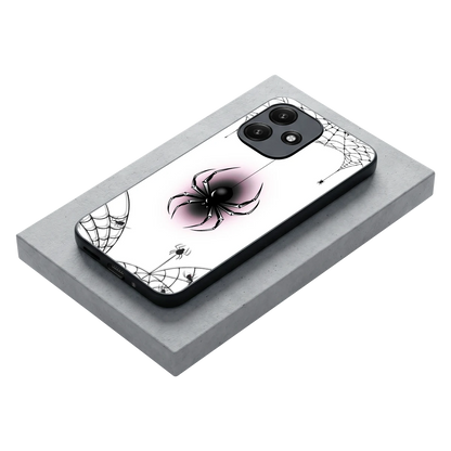 Webbed Wonder stylish phone case for redmi 12 5g | glossy glass and slim fit