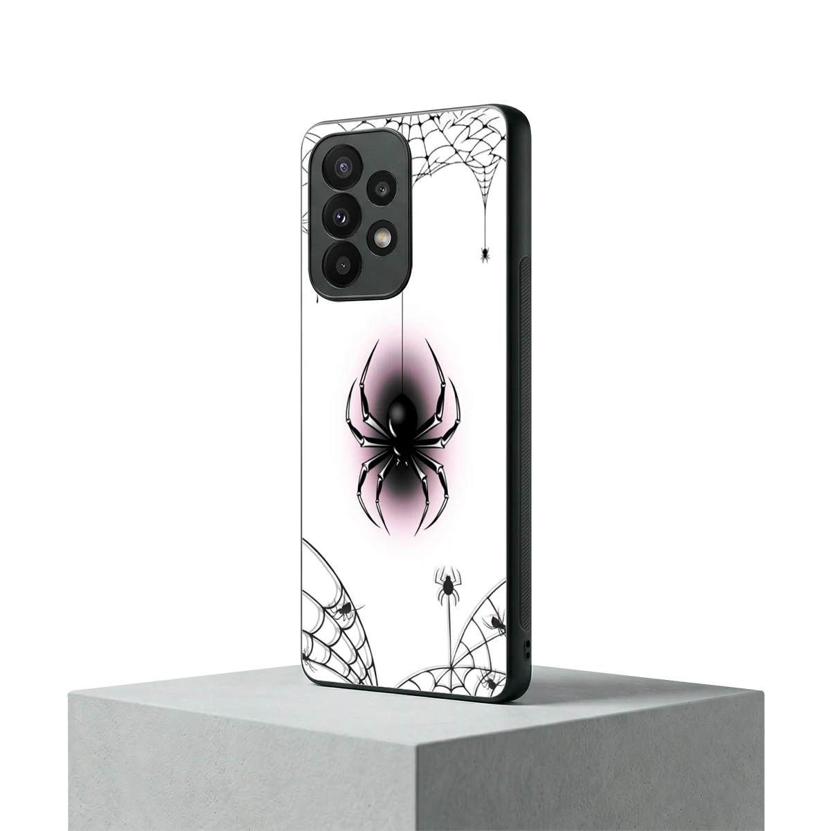 Webbed Wonder samsung galaxy a23 mobile cover | shockproof glass phone case