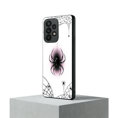 Webbed Wonder samsung galaxy a23 mobile cover | shockproof glass phone case